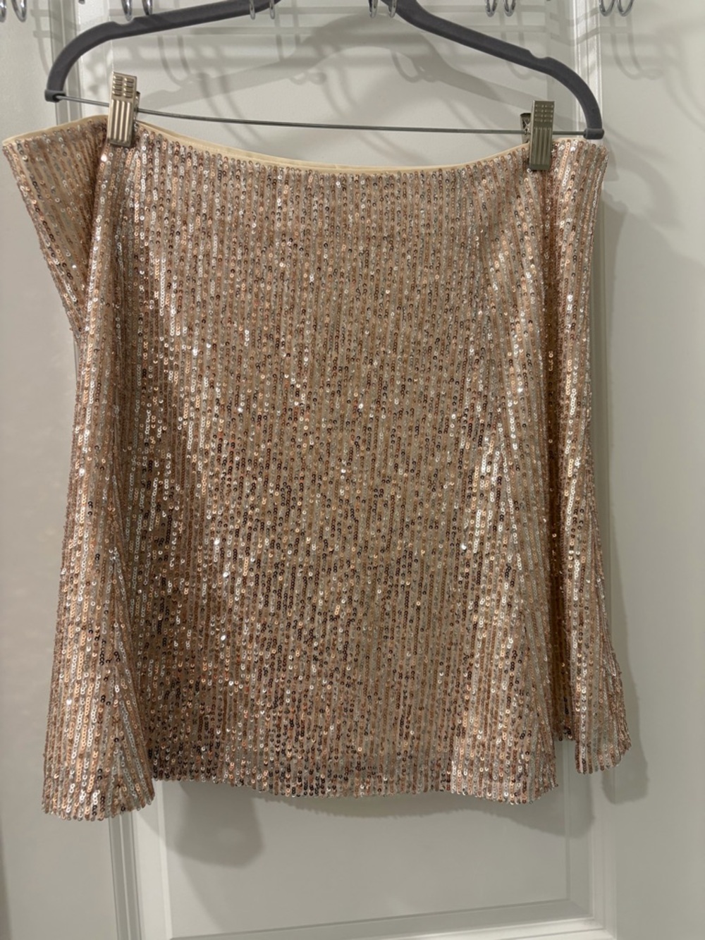 LOFT sequin mini fit and flare skirt, size 16, NWT